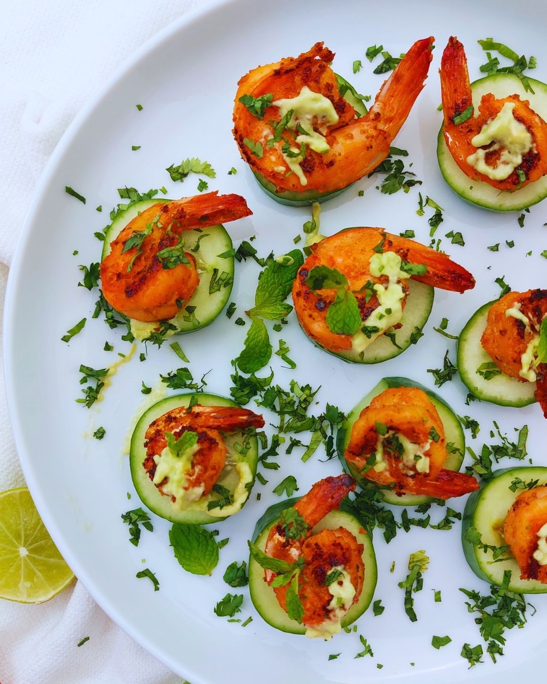 Tandoori Prawn with Cucumber Bite